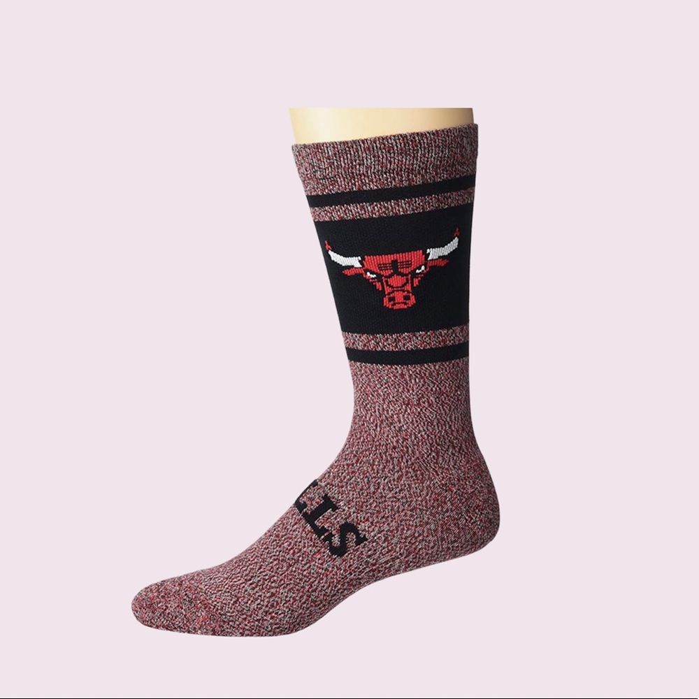 PKWY NBA Mens Varsity Crew Socks, Chicago Bulls